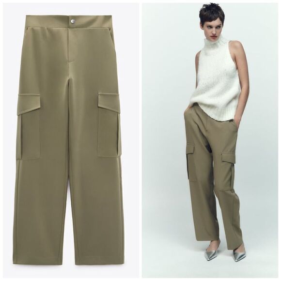 STRAIGHT LEG CARGO PANTS - Picture 1 of 10